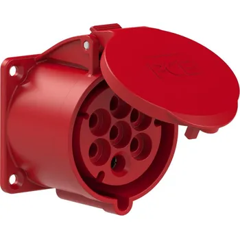 Elektrická zásuvka PCE Zásuvka 32A/380V 7-pól. IP44 pod omít. PC-327-6v