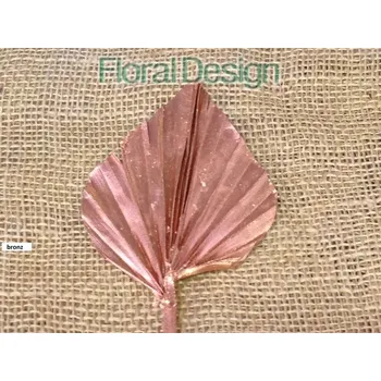 Vánoční dekorace Palm spear mini bronzová 10 ks