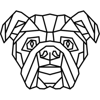 Vsepropejska Anglický buldok dřevěná dekorace na zeď Rozměr (cm): 28 x 35, Typ: Buldok 2