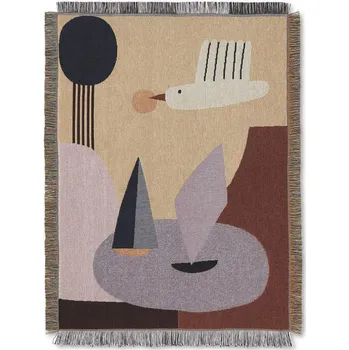 deka Ferm Living Tapiserie Bird Tapestry Blanket, Multi