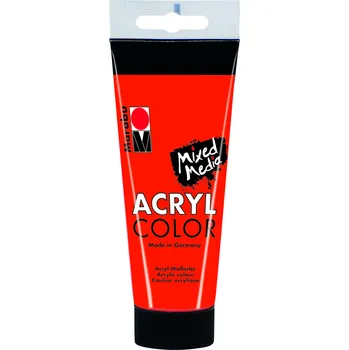 Vodová barva Akrylová barva Marabu Acryl Color 100 ml - červená rumělka 006