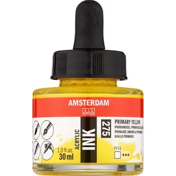 Akrylový inkoust Amsterdam - 275 Primary Yellow Objem: 30 ml