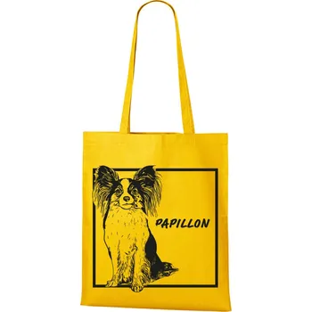 Plátěná taška Papillon, Barva Žlutá, Velikost 40×45 cm, Canvas Nákupní taška Bezvatriko.cz 1180
