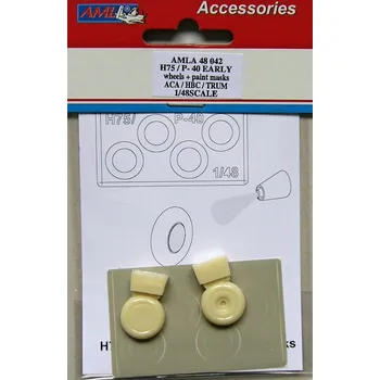 Plastikový model AML 1/48 H75/P-40 Early wheels & paint mask (ACA/HBC)
