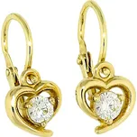 Goldstore Zlaté dětské náušnice srdce zirkon Váha: 1.20 g