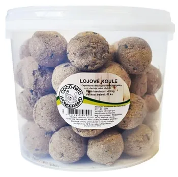 Krmivo pro ptáka Kejo Products Lojové koule bez síťky 50 ks