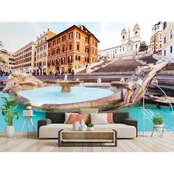 Fototapeta Malvis ® Tapeta Fontana della Barcaccia Vel. (šířka x výška): 144 x 105 cm