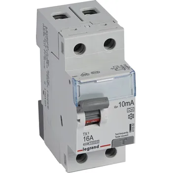 Proudový chránič Chránič 2P 16A 10MA A TX3 LEGRAND 411552