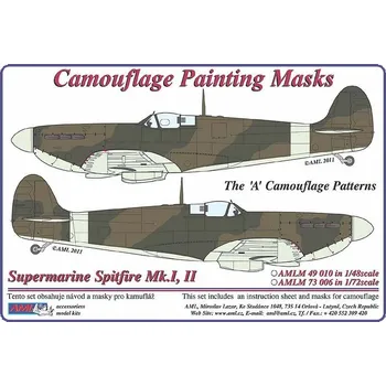 Plastikový model AML 1/48 Mask Supermar.Spitfire Mk.I,II. Camouflage 'A'