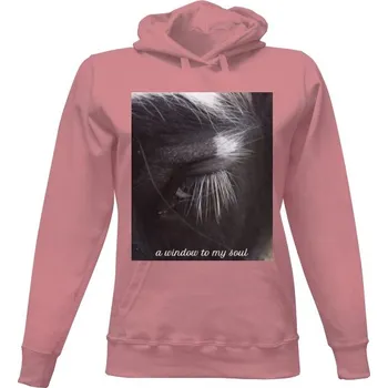 Dámská mikina Dámská mikina s kapucí s potiskem mikina ..a window to my soul dámské