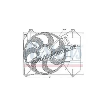 Chladič motoru Ventilátor chladiče NISSENS 85346
