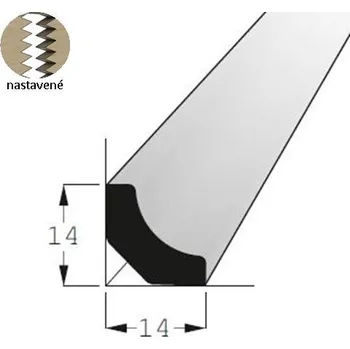Stropní lišta Rohová vnitřní lišta - RVI 1414 SM /240 nast.