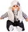 Doris Mluvící panenka s dudlíkem 45 cm, šedá ve vestě