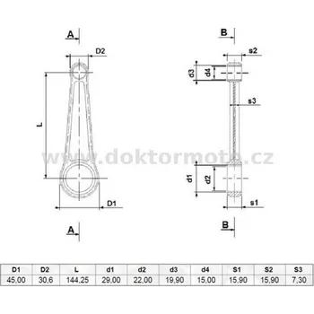 Motor pro motocykl Ojnice komplet - pístní čep 15, jehlová klec Jawa,ČZ,Velorex