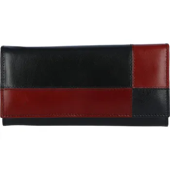 Peněženka Dámská kožená peněženka černo červená - Tomas Farbe černá