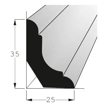 Stropní lišta Rohová vnitřní lišta - RVK 2535 /240