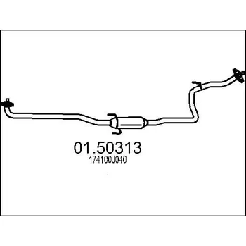 Auto-moto Střední tlumič výfuku MTS 01.50313