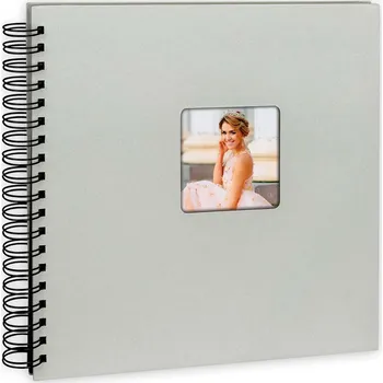 Fotoalbum Fotoalbum - MISTY šedé / černé listy, 25x25 cm