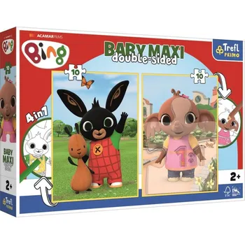 Puzzle Trefl Puzzle Baby maxi Králíček Bing 2x10 dílků - oboustranné