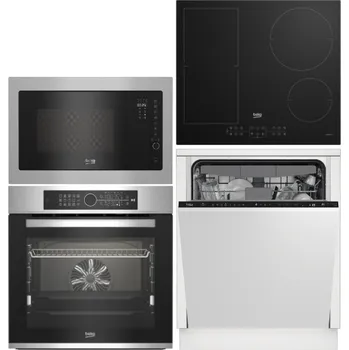 Set domácích spotřebičů Set Beko BBIM12400XCS + HII64200FMT + BMOB20231BG + BDIN38523Q