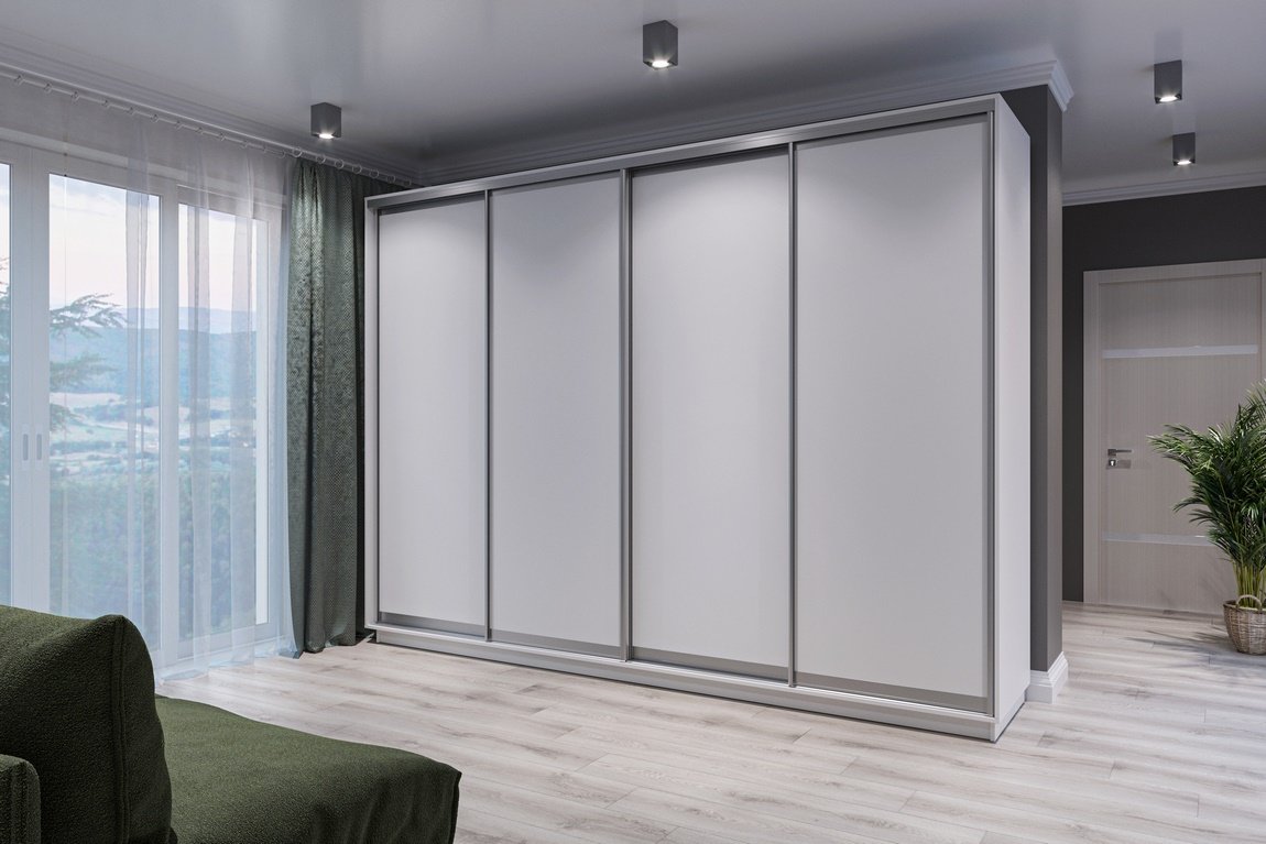 Šatní skříň LAMBDA 300 × 240 cm bílá
