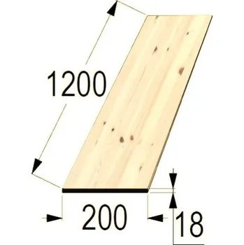 Příslušenství pro zahradní stavbu Spárovka BO 18x200 x 1200 průběžná A/B