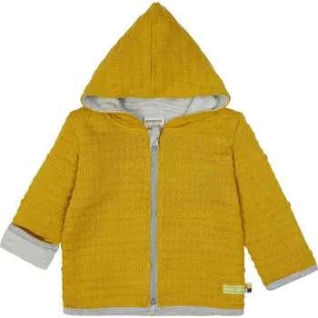 Dívčí bunda Dětská oboustranná pletená bunda s kapucí Curry loud + proud Velikost: 110/116
