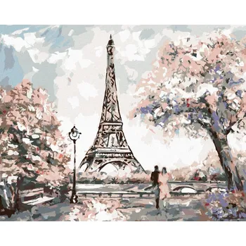 Zuty Romantická Eiffelova věž 40 x 50 cm