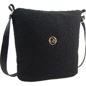 Kabelka Velká černá beránková dámská crossbody taška M821 GROSSO