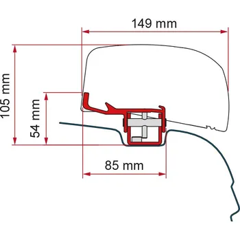 Stínicí technika Adaptér Fiamma F40 na VW T5/T6