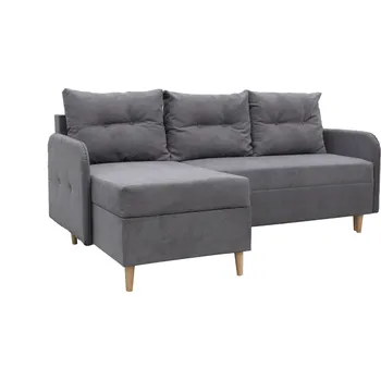 Sedací souprava Rohová rozkládací sedací souprava Agata I L tmavě šedá