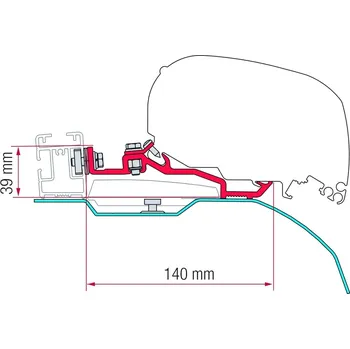 Příslušenství ke střešnímu nosiči Adaptér Kit Fiat Ducato H2 Smart Clamp System