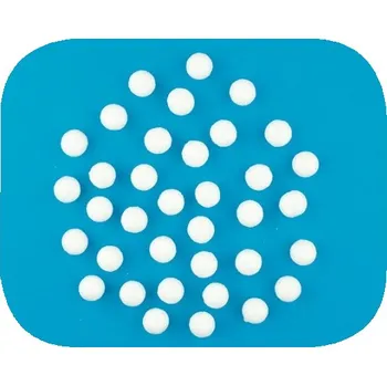 Kuličky bílé polystyrénové glitrové cca 2 cm, 30 ks