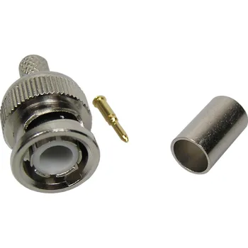 Audio kabel Konektor BNC krimpovací na kabel RG59 6mm