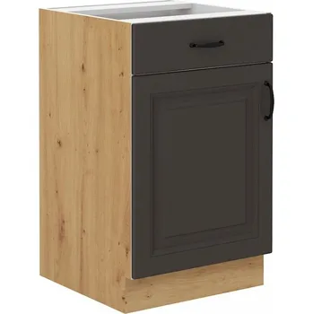 Kuchyňská skříňka Spodní skříňka se šuplíkem STILLO GRAPHITE / ARTISAN 50 D 1F 1S