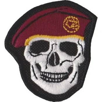 Nášivka NAVYS Nášivka lebka - bordó D-34