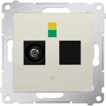 Elektrická zásuvka SIMON DGEK1.01/41 ekvipotenciální zásuvka krémová