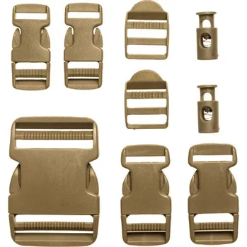 turistický batoh MILTEC Sada náhradních spon na batoh 9-dílná coyote
