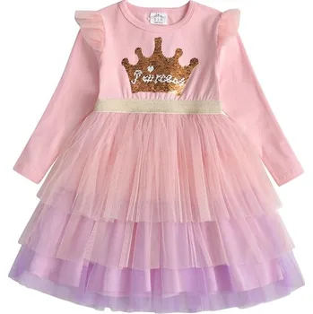 Dívčí šaty Čína Dívčí sváteční šatičky se síťovanou sukní - korunka Velikost: 122/7T