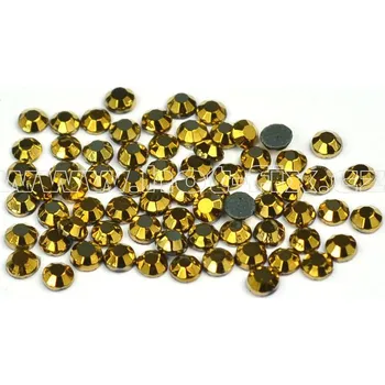 výprodej - velikost SS 6 hot-fix skleněné polobroušené kameny 2CUT, balení 144ks - různé barvy barva: barva 305 Gold /zlatý pokov, prodejní balení: balení 1grs /144ks *** SKLADEM 5 balení, výprodej: 2. jakost - výprodej starých skladových zásob