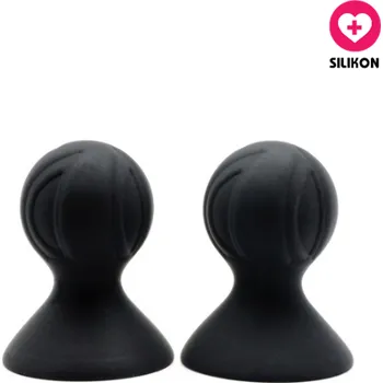 Vakuová pumpa VšeNaSex.cz Silikonové přísavky na bradavky černé