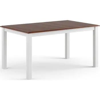 Jídelní stůl Jídelní stůl BELLUNO Elegante z masivu bílý-ořech