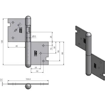 pant Závěs dveřní 120 pro DZ Ms P