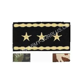 Nášivka NAVYS Nášivka hodnost generál poručík AČR malá Provedení: černá