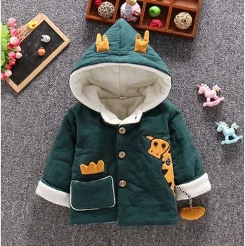 Dětská bavlněná bunda s žirafou Barvy: petrolejová, Velikost dítě: 9M