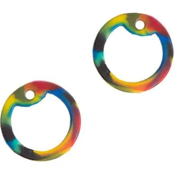 Vojenské psí známky Gumička (tlumítka) silikonová k U.S. DOG TAGS černá/žlutá duhová 1ks