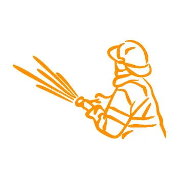 Samolepící dekorace SAMOLEPKA Hasič 015 levá (06 - oranžová) NA AUTO, NÁLEPKA, FÓLIE, POLEP, TUNING, VLASTNÍ TEXT, TISK, AUTOSAMOLEPKY.cz, POLEPY, OBRÁZEK, LOGO, SAMOLEPKY