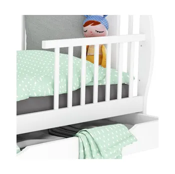 Bobas bariéra na dětskou postýlku, bílá