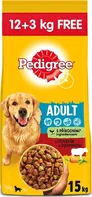 Pedigree Dog Adult Beef/Vegetable 12 + 3 kg