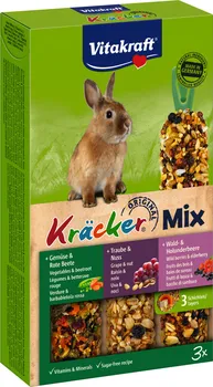 Krmivo pro hlodavce Vitakraft Kräcker Rabbit Vegetables/Nuss/Fruit 3 ks